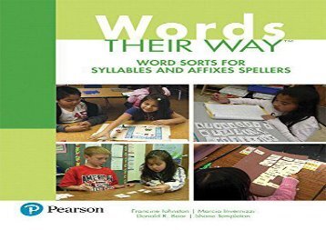 [+]The best book of the month Words Their Way: Word Sorts for Syllables and Affixes Spellers  [READ] 