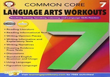 [+]The best book of the month Common Core Language Arts Workouts, Grade 7: Reading, Writing, Speaking, Listening, and Language Skills Practice  [FREE] 