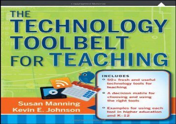 [+][PDF] TOP TREND The Technology Toolbelt for Teaching (Jossey-Bass Higher and Adult Education (Paperback))  [FULL] 