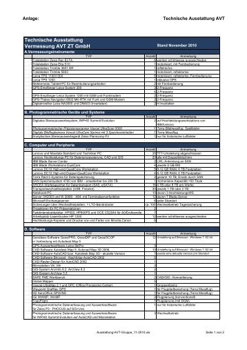 Technische Ausstattung der Vermessung AVT (application/pdf 49.4