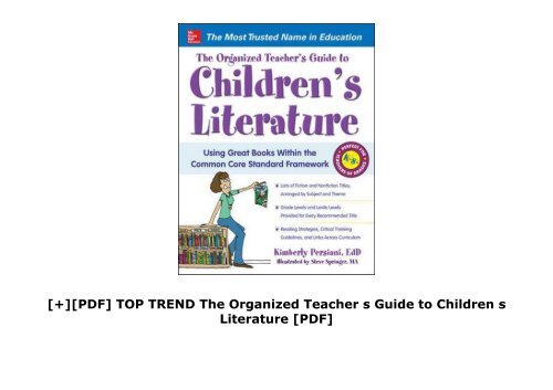 [+][PDF] TOP TREND The Organized Teacher s Guide to Children s Literature [PDF] 