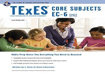 [+][PDF] TOP TREND TExES Core Subjects EC-6 (291) (Texes Teacher Certification Test Prep) [PDF] 