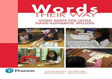 [+][PDF] TOP TREND Words Their Way: Word Sorts for Letter Name - Alphabetic Spellers  [NEWS]