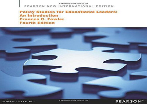 [+]The best book of the month Policy Studies for Educational Leaders: Pearson New International Edition:An Introduction  [NEWS]