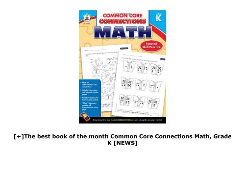 [+]The best book of the month Common Core Connections Math, Grade K  [NEWS]