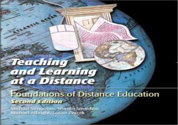 [+][PDF] TOP TREND Teaching and Learning at a Distance: Foundations of Distance Education  [FULL] 
