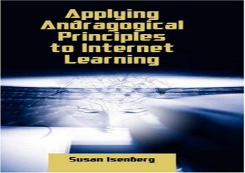 [+]The best book of the month Applying Andragogical Principles to Internet Learning  [FREE] 