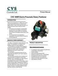 CVS 1000R Electro-Pneumatic Rotary Positioner - CVS Controls