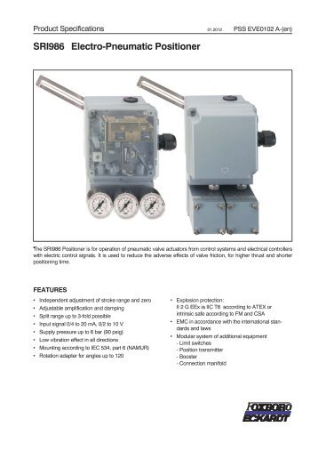 SRI986 Electro-Pneumatic Positioner