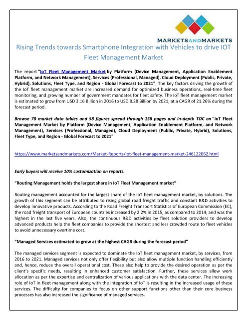 IOT fleet management market