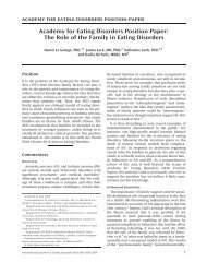 Academy for eating disorders position paper ... - Maudsley Parents