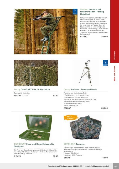 Hauptner Jagd Katalog 2018