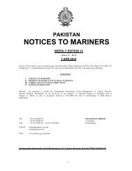 NOTICES TO MARINERS - Pakistan Navy