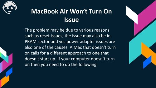 How To Fix MacBook Air Won’t Turn On But It’s Charging Issues +1-800-608-5461|