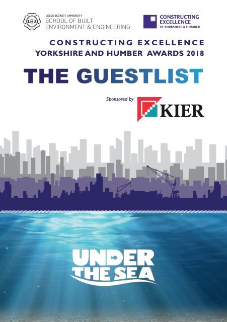 Constructing Excellence Yorkshire and Humber Awards 2018 - The Guestlist