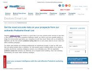 Podiatrist Mailing List - Healthcare Marketers