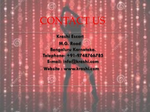 Escorts In Bangalore By Krashi.com