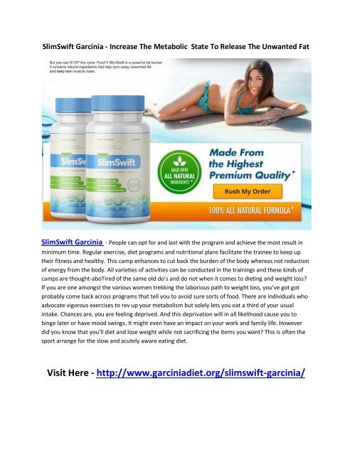 SlimSwift Garcinia Reviews - Surgical method for Loosing weight!