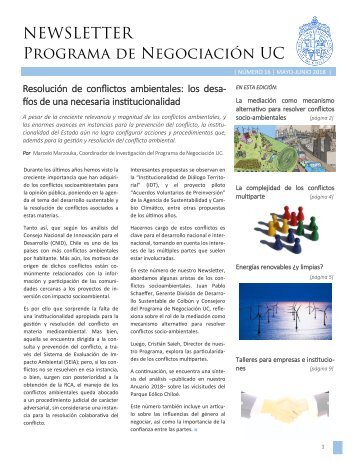 Newsletter N°16 - Mayo-Junio2018