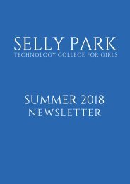 Selly Park Tech Newsletter Summer 2018