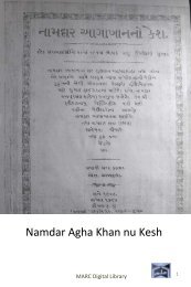 Book 38 Namdar Agha Khan nu Kesh