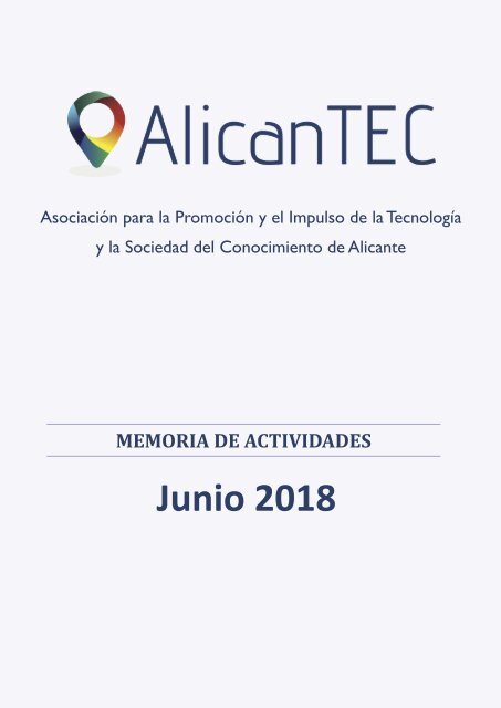 Memoria AlicanTEC, Junio 2018