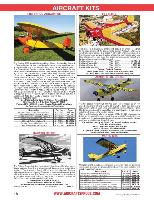 2018-2019 Aircraft Spruce Catalog