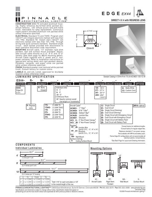 Edge Ex44 Pinnacle Architectural Lighting Edge Ex44 Pinnacle Architectural Lighting