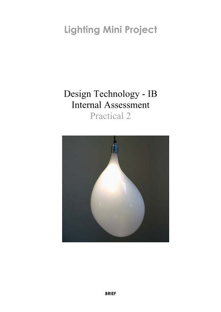 Lighting Mini Project - design technology - home