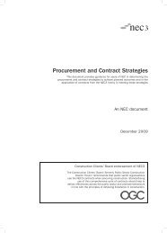 Procurement and Contract Strategies - NEC