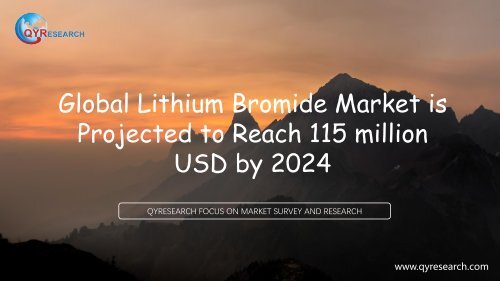 Global Lithium Bromide Market is Projected to Reach 115 million USD by 2024