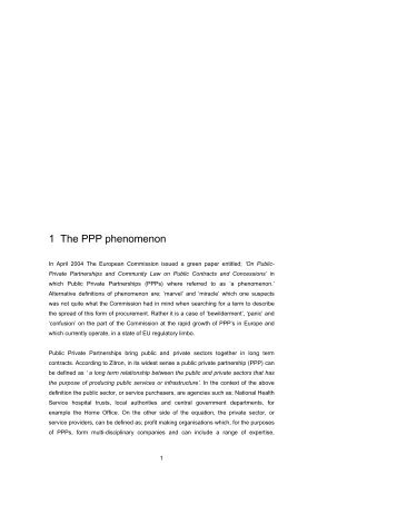 1 The PPP phenomenon - Duncan Cartlidge