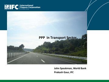 PPP in Transport Sector - ppiaf