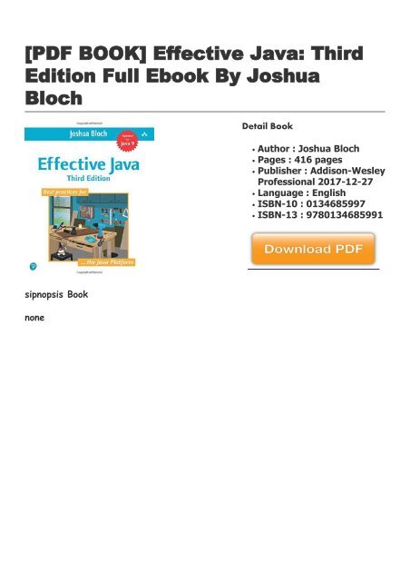 download effective java 3rd edition pdf