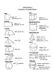 APPENDIX F Science Formula Sheets