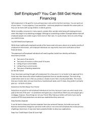 Self Employed? You Can Still Get Home Financing