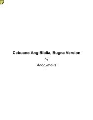 Cebuano Ang Biblia, Bugna Version - Bible Portal
