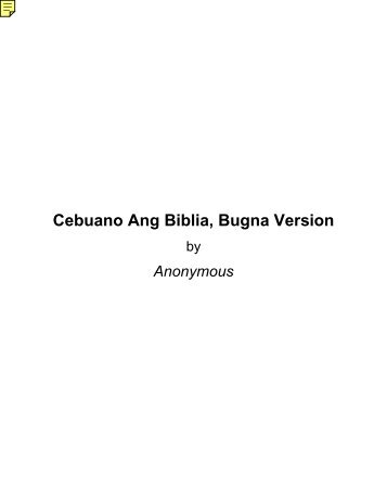 Cebuano Ang Biblia, Bugna Version - Bible Portal