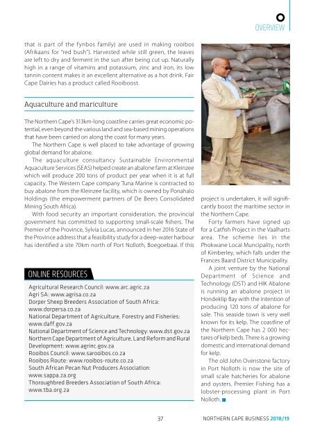 Northern Cape Business 2018-19 edition