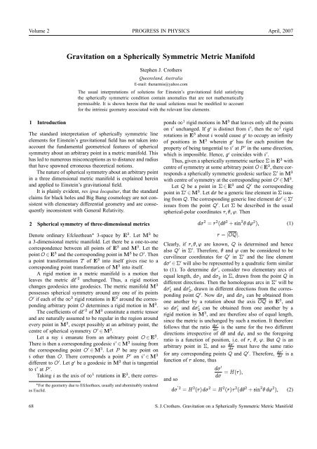 ISSUE 2007 VOLUME 2 - The World of Mathematical Equations
