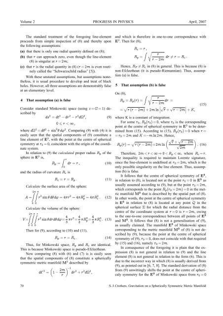 ISSUE 2007 VOLUME 2 - The World of Mathematical Equations