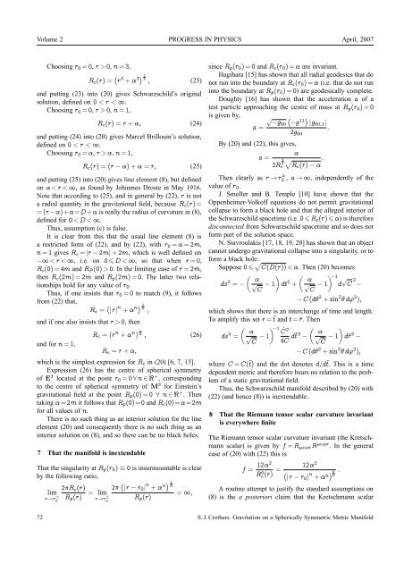 ISSUE 2007 VOLUME 2 - The World of Mathematical Equations