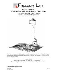 CAR-GO-MATE 350 P (Power Chair Lift) - Freedom Lift
