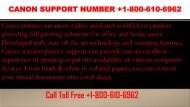 Canon Support Number +1-800-610-6962