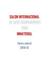 CATALOGO - INMATERIAL - SALON INTERNACIONAL DE ARTE INDEPENDIENTE 2018