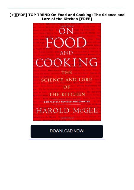 [+][PDF] TOP TREND On Food and Cooking: The Science and Lore of the Kitchen  [FREE] 