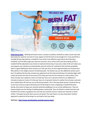 Gold Science Keto - It Your Burn Your Fat For Energy