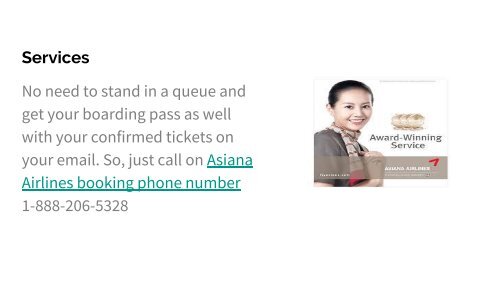 Asiana Airlines Customer service