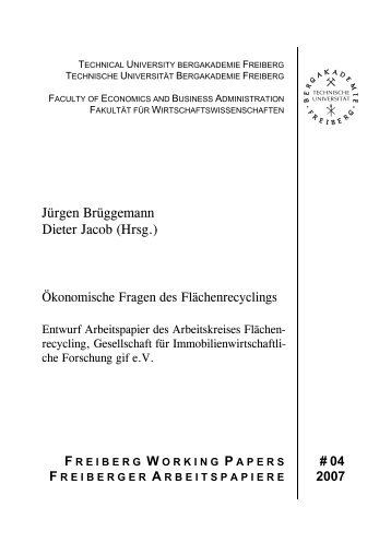 Jürgen Brüggemann Dieter Jacob (Hrsg.) - Fakultät 6 - TU ...