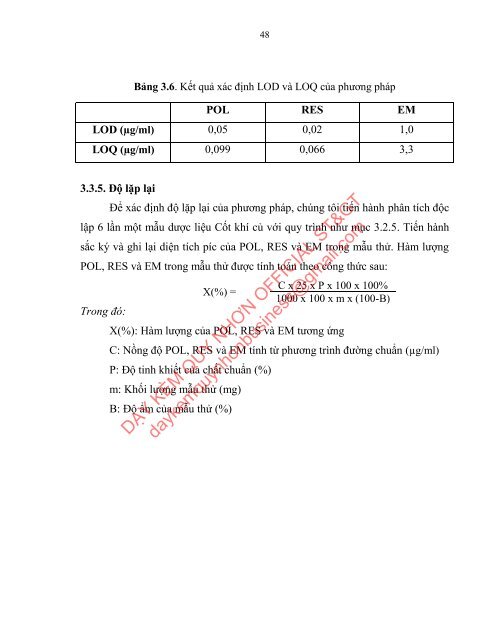 Nghiên cứu xây dựng phương pháp định lượng đồng thời polydatin, resveratrol và emodin trong cốt khí củ (reynoutria japonica houtt) bằng sắc ký lỏng hiệu năng cao